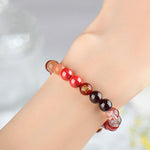 Buddha Stones Five Elements Various Agate Crystal Rutilated Quartz Tiger Eye Yellow Agate Citrine Luck Bracelet