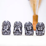 Buddha Stones Handmade Zakiram Iron Powder Rust Cast Resin Statue Zen Home Decoration