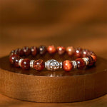 Buddha Stones Blue Green Red Tiger Eye Buddha Head Balance Bracelet