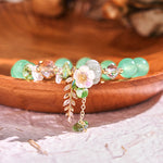 Buddha Stones Blue Crystal Amethyst Sun Stone Green Aventurine Healing Bracelet
