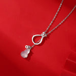 Buddha Stones Red Agate Chalcedony 925 Sterling Silver Gourd Lucky Bag Confidence Necklace Pendant