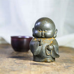 Buddha Stones Handmade Little Monk Iron Powder Rust Cast Resin Statue Home Decoration