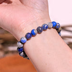 Buddha Stone Various Crystals Malachite Lazurite Lapis Lazuli Hemimorphite Calmness Bracelet
