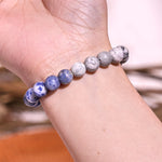 Buddha Stone Various Crystals Malachite Lazurite Lapis Lazuli Hemimorphite Calmness Bracelet