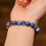 Buddha Stone Various Crystals Malachite Lazurite Lapis Lazuli Hemimorphite Calmness Bracelet