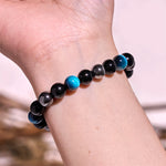 Buddha Stone Various Crystals Malachite Lazurite Lapis Lazuli Hemimorphite Calmness Bracelet