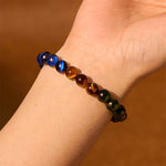 Buddha Stone Various Crystals Malachite Lazurite Lapis Lazuli Hemimorphite Calmness Bracelet