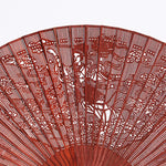 Buddha Stones Crane Peacock Chang'e Moon Engraved Pattern Handheld Small Leaf Red Sandalwood Folding Fan (Extra 30% Off | USE CODE: FS30)