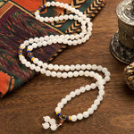 Buddha Stones 108 Mala Beads Natural Quartzite Wealth Luck Bracelet