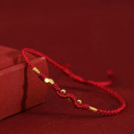 Buddha Stones 999 Gold Year of the Snake Mini Gold Bead Handmade Luck Protection Braided Bracelet (Extra 30% Off | USE CODE: FS30)