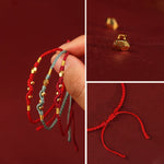 Buddha Stones 999 Gold Year of the Snake Mini Gold Bead Handmade Luck Protection Braided Bracelet (Extra 30% Off | USE CODE: FS30)