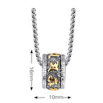 Buddha Stones Tibetan Om Mani Padme Hum Titanium Steel Peace Necklace Pendant