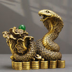 Buddha Stones Year Of The Snake Copper Coins Ingots Cabbage Brass Statue Home Decoration (Extra 30% Off | USE CODE: FS30)