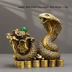 Buddha Stones Year Of The Snake Copper Coins Ingots Cabbage Brass Statue Home Decoration (Extra 30% Off | USE CODE: FS30)