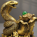 Buddha Stones Year Of The Snake Copper Coins Ingots Cabbage Brass Statue Home Decoration (Extra 30% Off | USE CODE: FS30)
