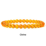 Buddha Stones 6mm Various Stone Crystal Black Glitter Stone Red Tiger Eye Beads Protection Bracelet