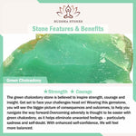 Buddha Stones 925 Sterling Silver Green Chalcedony Strength Courage Earrings