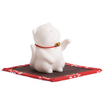 Buddha Stones Cat Bell Bamboo Mat Healing Ceramic Incense Burner Desk Decoration