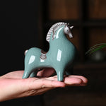 Buddha Stones Head Down Up Horse Ceramic Success Freedom Home Decoration