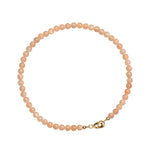 Buddha Stones 3mm Sun Stone Ultra-thin Beads 14k Gold Plated Copper Wealth Bracelet