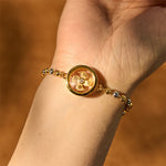 Buddha Stones Feng Sheng Shui Qi Copper Brass Rotatable Windmill Bead Protection Braided Bracelet
