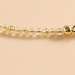 Buddha Stones 2.5mm Ultra-thin Citrine Tourmaline 14K Gold Filled Copper Beads Prosperity Bracelet