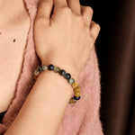 Buddha Stones Blue Green Red Tiger Eye Buddha Head Balance Bracelet