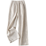 Buddha Stones Casual Plain Color Side Pleats Rayon Women's Wide Leg Pants With Pockets
