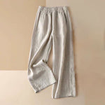 Buddha Stones Casual Plain Color Side Pleats Rayon Women's Wide Leg Pants With Pockets