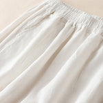 Buddha Stones Casual Plain Color Side Pleats Rayon Women's Wide Leg Pants With Pockets