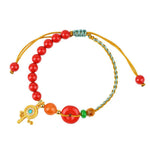Buddha Stones Cinnabar String Peace Buckle Blessing Bracelet
