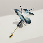 Buddha Stones Handmade Velvet Flower Mulberry Silk Butterfly Brooch Hairpin