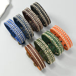 Buddha Stones Vintage Leather Adjustable Buckle Strengthen Bracelet