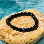 Buddha Stones Gold Sheen Obsidian Black Tourmaline Wealth Bracelet