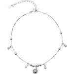 Buddha Stones 925 Sterling Silver Antiquity Bell Protection Anklet