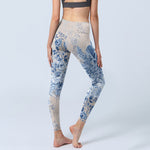 Buddha Stones Rose Daisy Print Gym Leggings Women's Yoga Pants