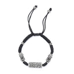Buddha Stones Tibetan Black String Copper Om Mani Padme Hum Pixiu Protection Braided Bracelet