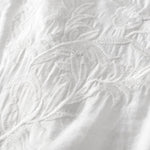 Buddha Stones Summer White Pure Color Embroidery Leaf Flower V-Neck Short Sleeve Midi Dress With Pockets