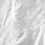 Buddha Stones Summer White Pure Color Embroidery Leaf Flower V-Neck Short Sleeve Midi Dress With Pockets