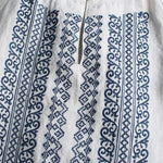 Buddha Stones Ethnic Embroidery Bohemian Pattern Long Sleeve Crew Neck Women's Shirt