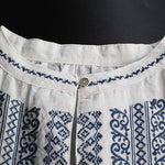 Buddha Stones Ethnic Embroidery Bohemian Pattern Long Sleeve Crew Neck Women's Shirt
