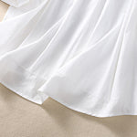 Buddha Stones Summer Plain Button Embroidery Flower Pattern Three Quarter Sleeve Lapel Women's Shirt