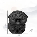 Buddha Stones Mini Cute Tiger Iron Powder Rust Cast Resin Statue Home Decoration