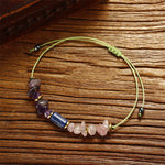 Buddha Stones Best Friends Forever Amethyst Rose Quartz Lazurite Spiritual Bracelet