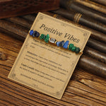Buddha Stone Positive Vibes Malachite Tiger's Eye Lazurite Anti-anxiety Bracelet