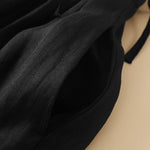 Buddha Stones Plain Lace Up Elastic Waist Women's Skirt With Pockets
