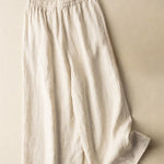 Buddha Stones Casual Embroidery Bohemian Pattern Drawstring Women's Wide Leg Pants With Pockets