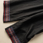 Buddha Stones Casual Embroidery Bohemian Pattern Drawstring Women's Wide Leg Pants With Pockets