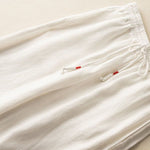 Buddha Stones Casual Embroidery Bohemian Pattern Drawstring Women's Wide Leg Pants With Pockets