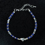 Buddha Stones Natural Stone Amazonite Amethyst Lazurite Rose Quartz Heart Positive Balance Bracelet